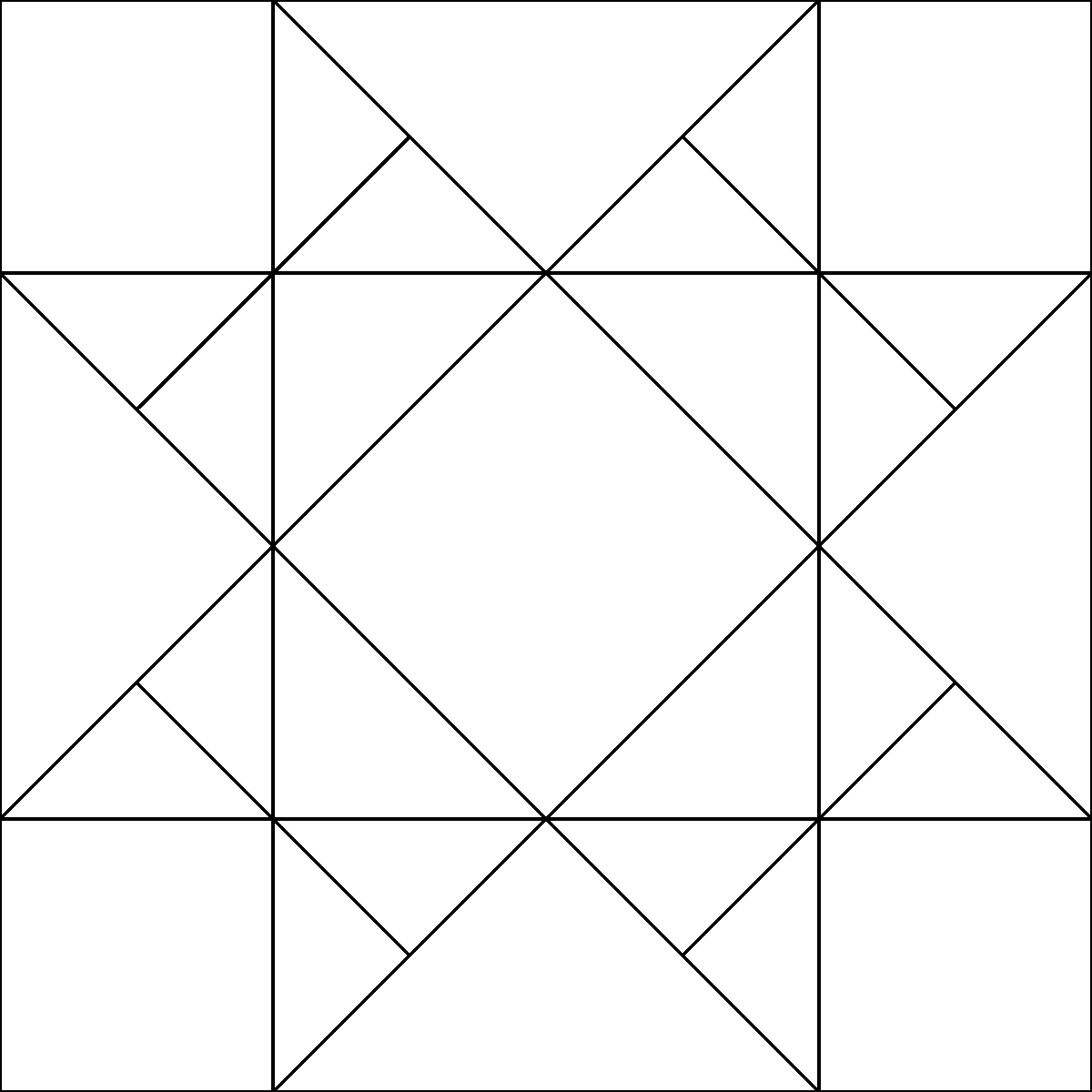 Pattern 63, Missouri Star barn quilt pattern thumbnail
